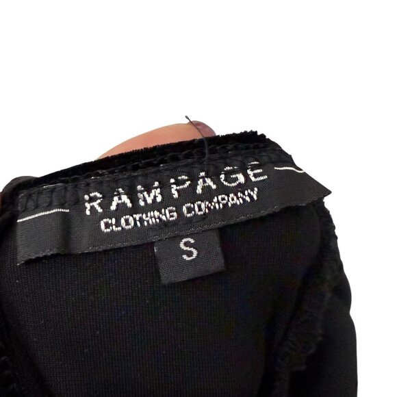 VTG Rampage Velvet USA Black Red Glitter Starburst Laced Back Maxi Gown Small - Picture 2 of 8